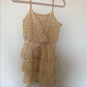 Miami Floral Yellow Mini Dress